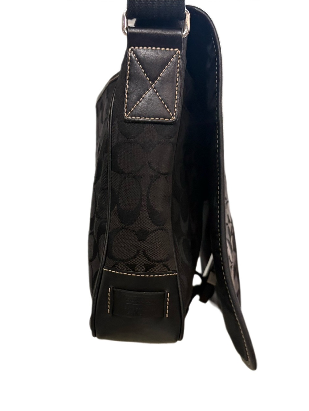 Coach 2001 Transatlantic Black Field Messenger Bag C1R-5229 - Picture 12 of 15